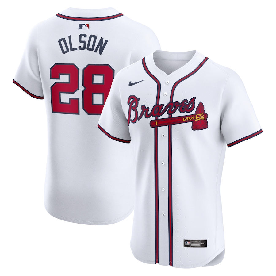 Women's Atlanta Braves Matt Olson Nike White Home Elite Player Jersey