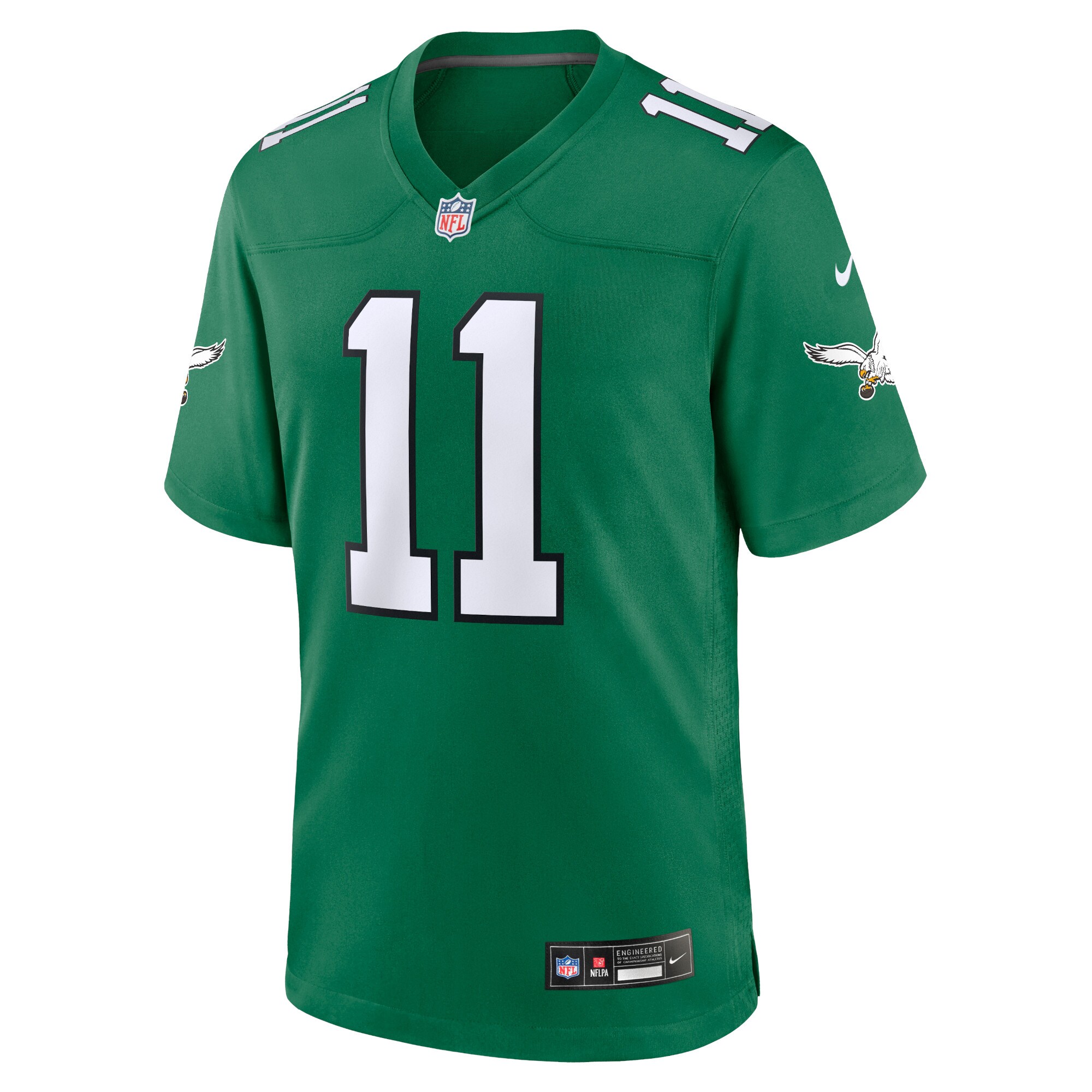 A.J. Brown Philadelphia Eagles Alternate Game Player Jersey - Kelly Green