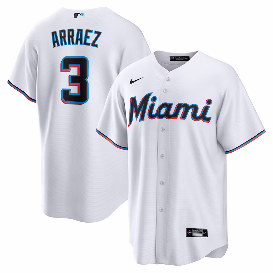 Women's Miami Marlins Luis Arraez Nike White Home Replica Player Jersey