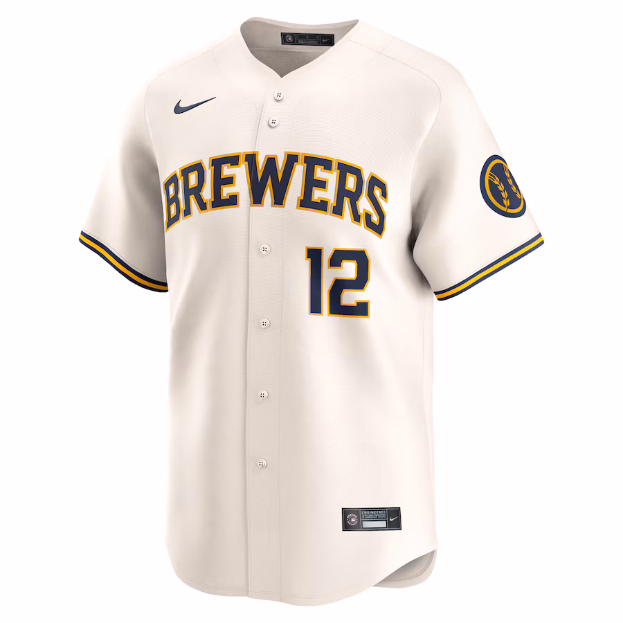 Youth Milwaukee Brewers Rhys Hoskins Nike Cream Home Limited Player Jersey