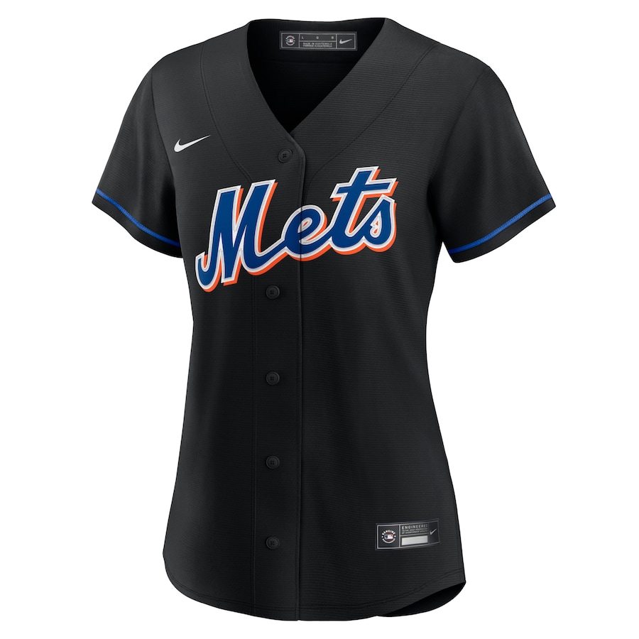 Women's New York Mets Francisco Lindor Black 2022 Alternate Replica Player Jersey