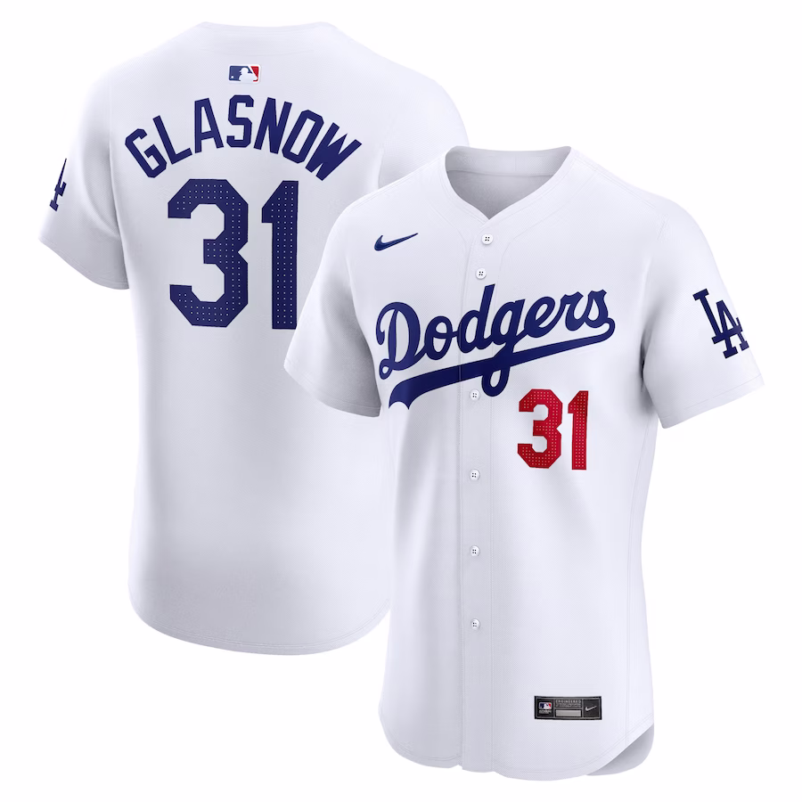 Youth Los Angeles Dodgers Tyler Glasnow Nike White Home Elite Player Jersey