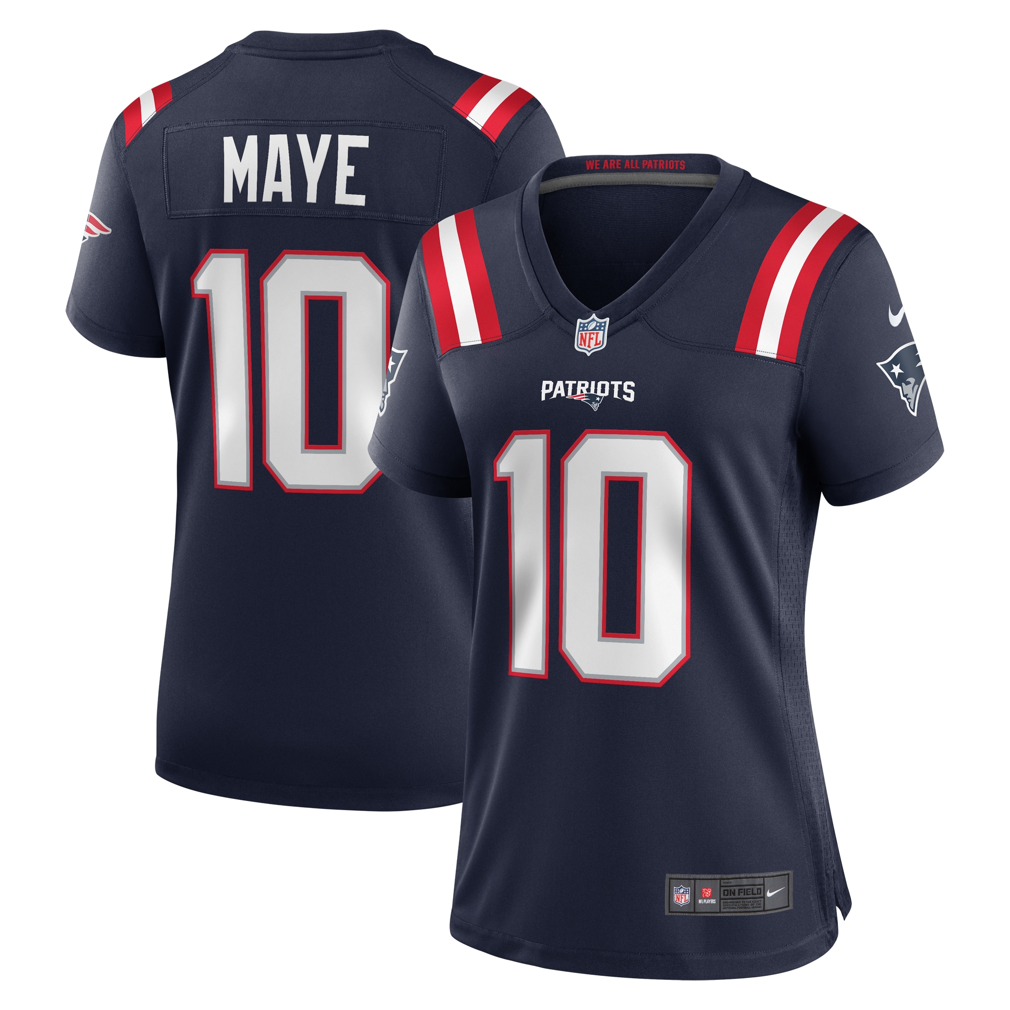 Drake Maye New England Patriots Women's 2024 NFL Draft First Round Pick Player Game Jersey - Navy