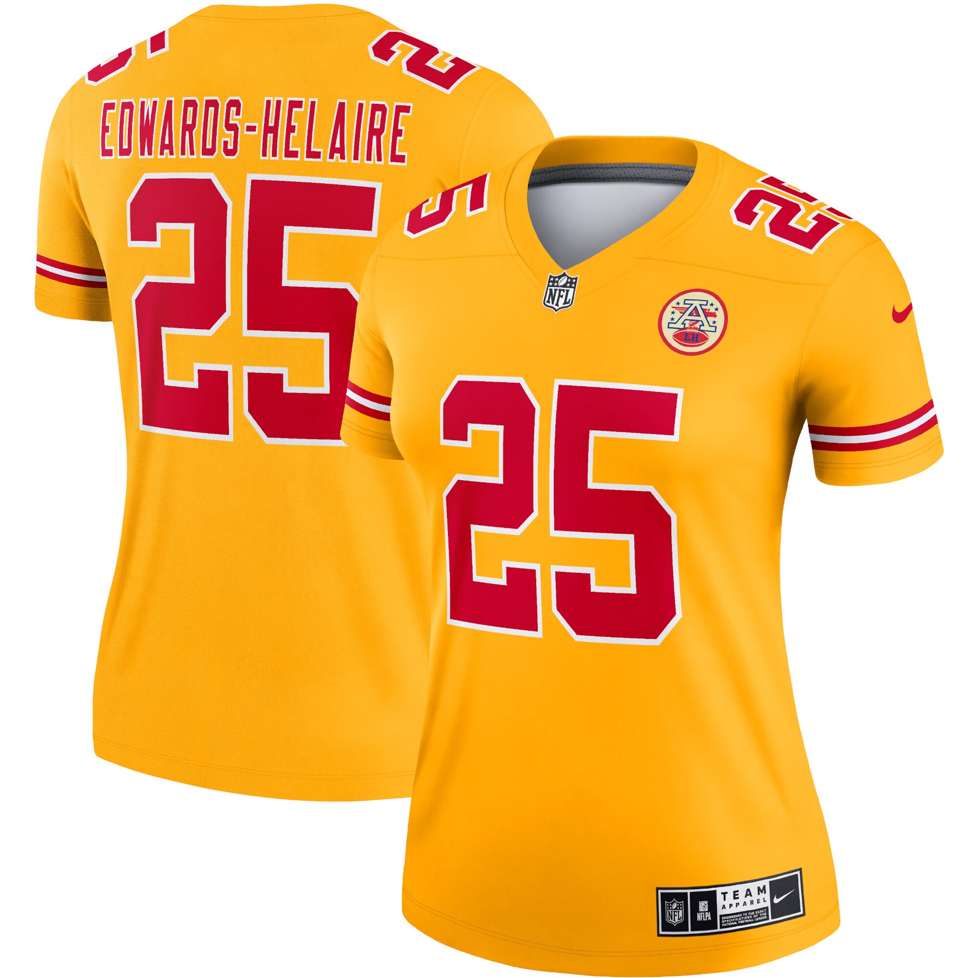 Clyde Edwards-Helaire Kansas City Chiefs Women's Inverted Legend Jersey - Gold