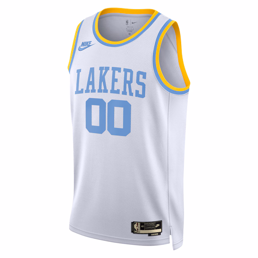 Unisex Los Angeles Lakers Nike White 2022/23 Custom Swingman Jersey - Classic Edition