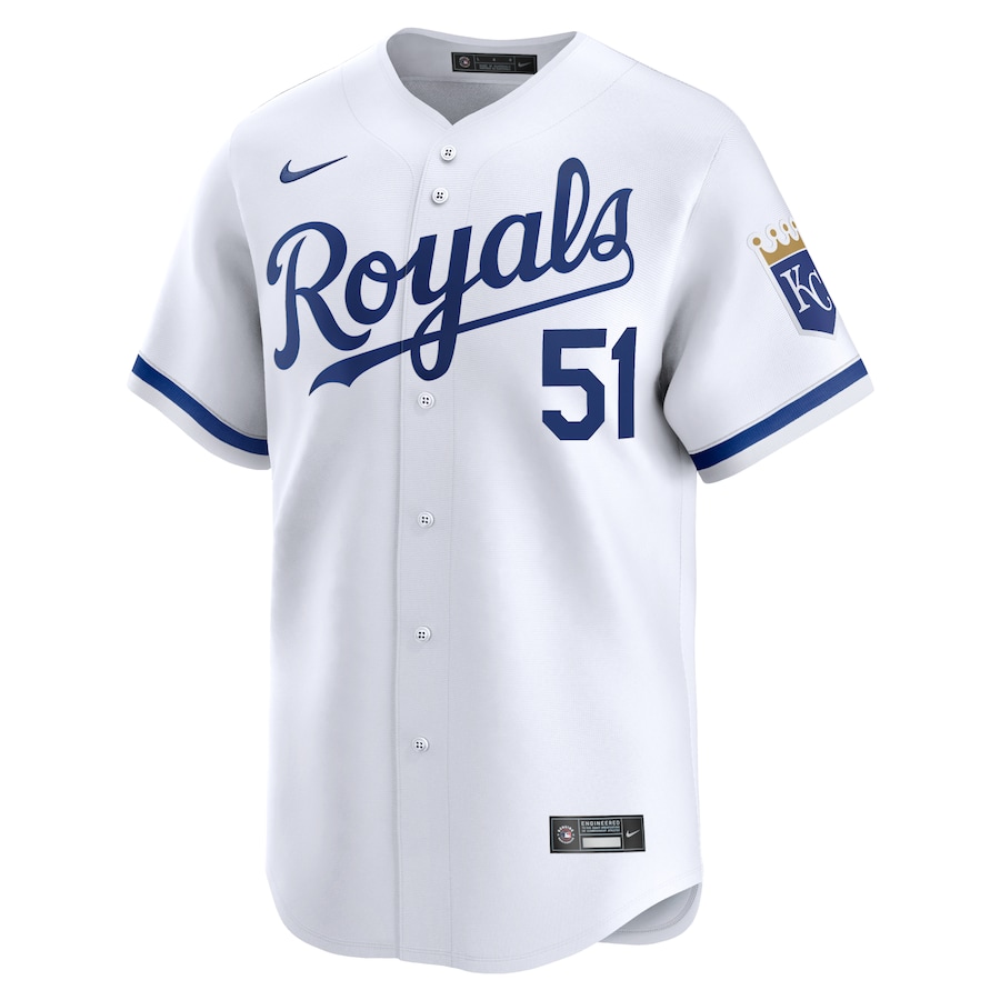 Men's Kansas City Royals Brady Singer White Home Limited Player Jersey