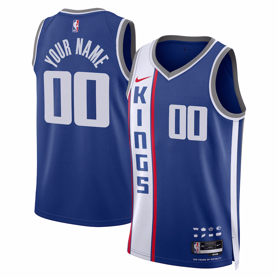 Unisex Sacramento Kings Nike Blue 2023/24 Custom Swingman Jersey - City Edition