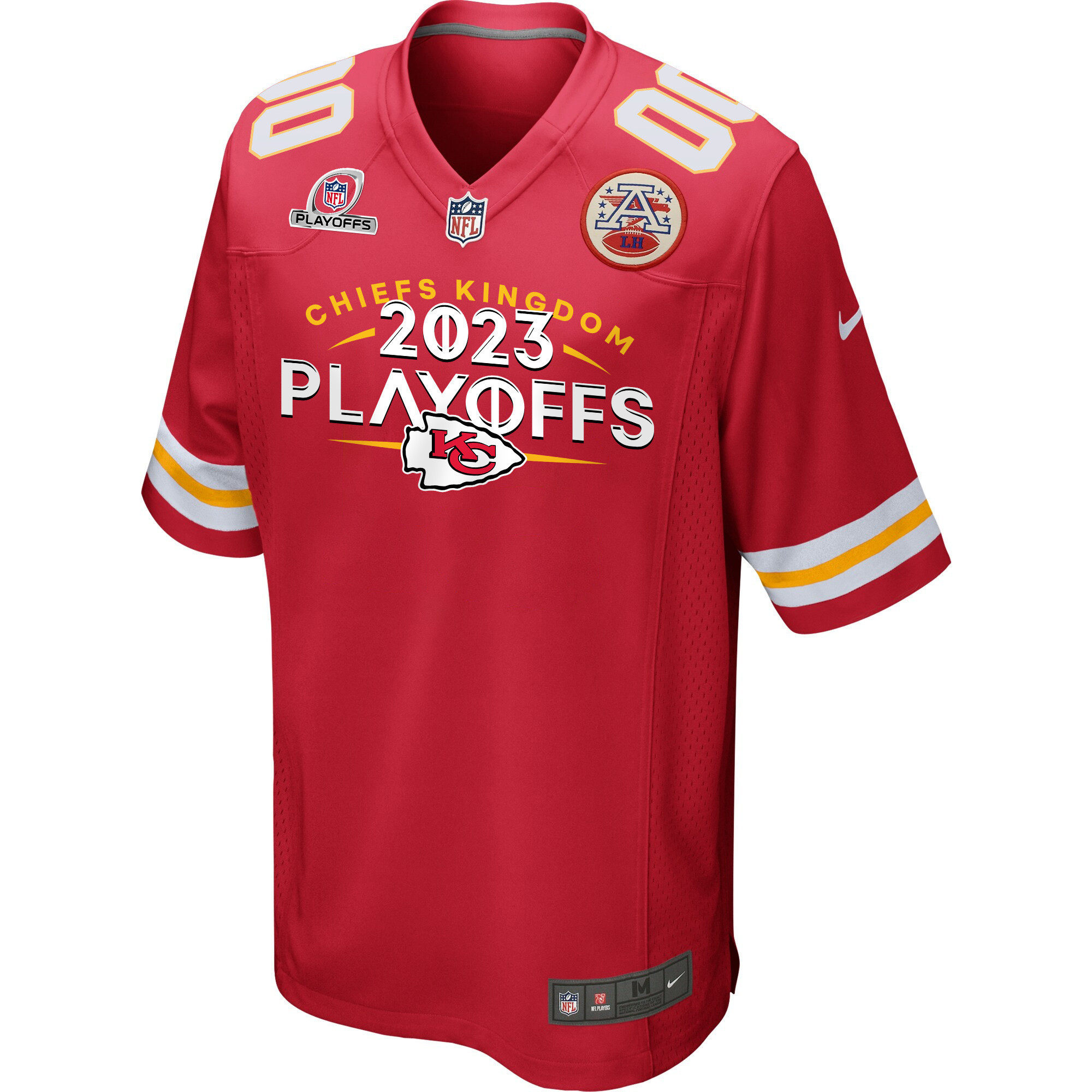 Kansas City Chiefs Chiefs Kingdom 2023 Playoffs Game Men Custom Jersey - Red