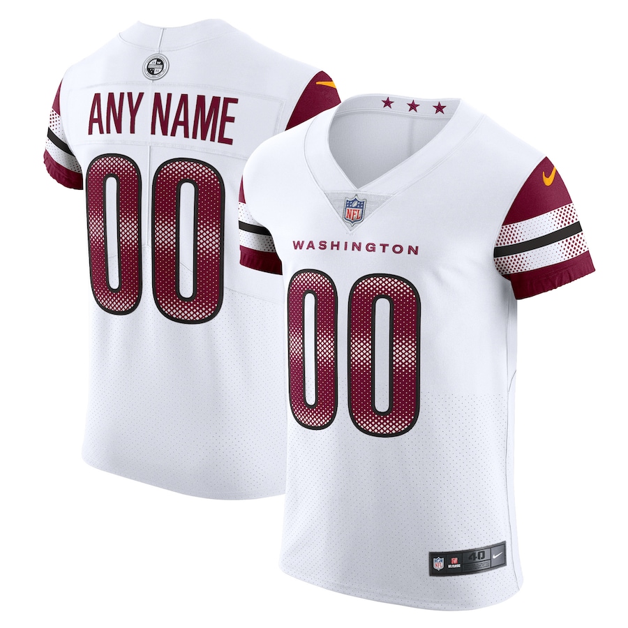 Mens Washington Commanders White Vapor Untouchable Elite Custom Jersey