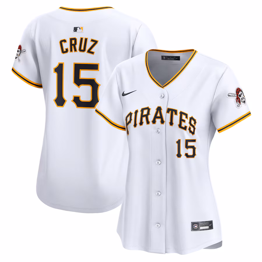 Women's Pittsburgh Pirates Oneil Cruz Nike White Home Limited Player Jersey