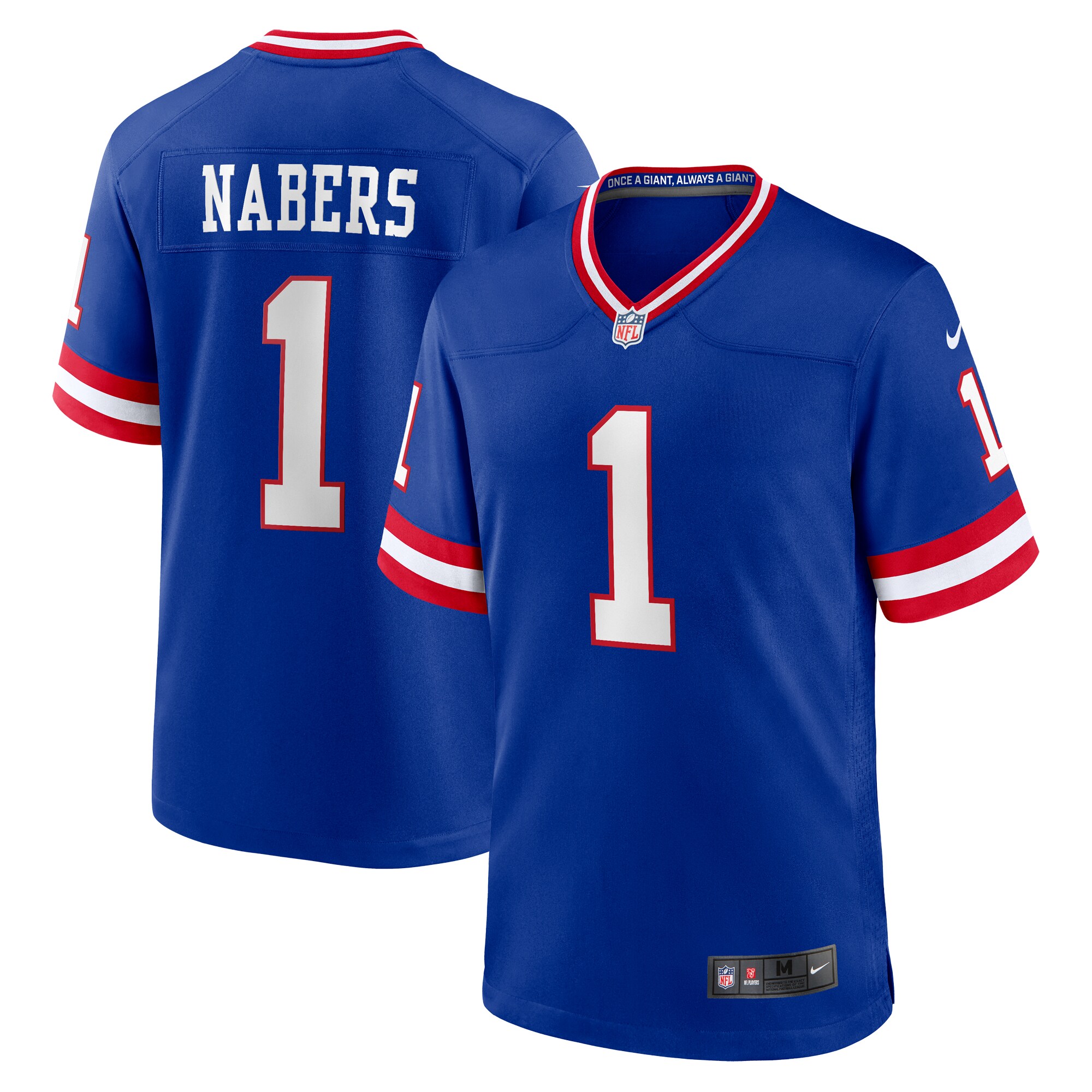 Malik Nabers New York Giants 2nd Alternate 2024 NFL Draft Game Jersey - Royal