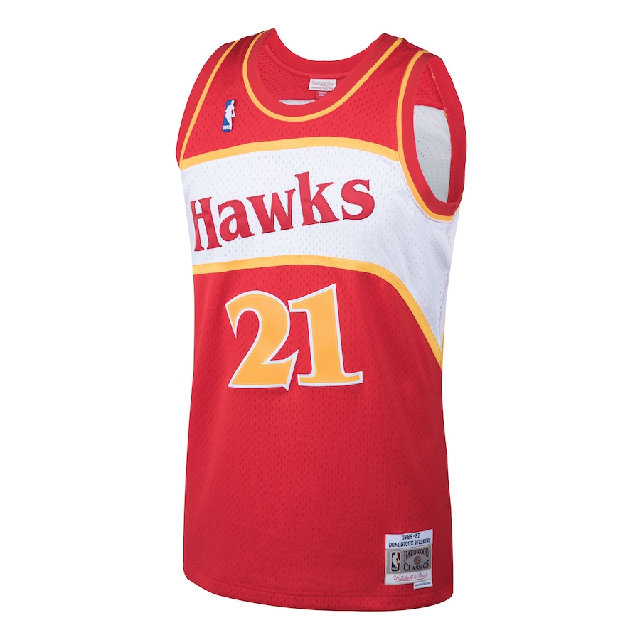 Men's Atlanta Hawks Dominique Wilkins Mitchell & Ness Red Hardwood Classics Swingman Jersey
