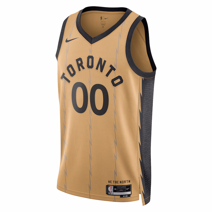 Unisex Toronto Raptors Nike Gold 2023/24 Custom Swingman Jersey - City Edition