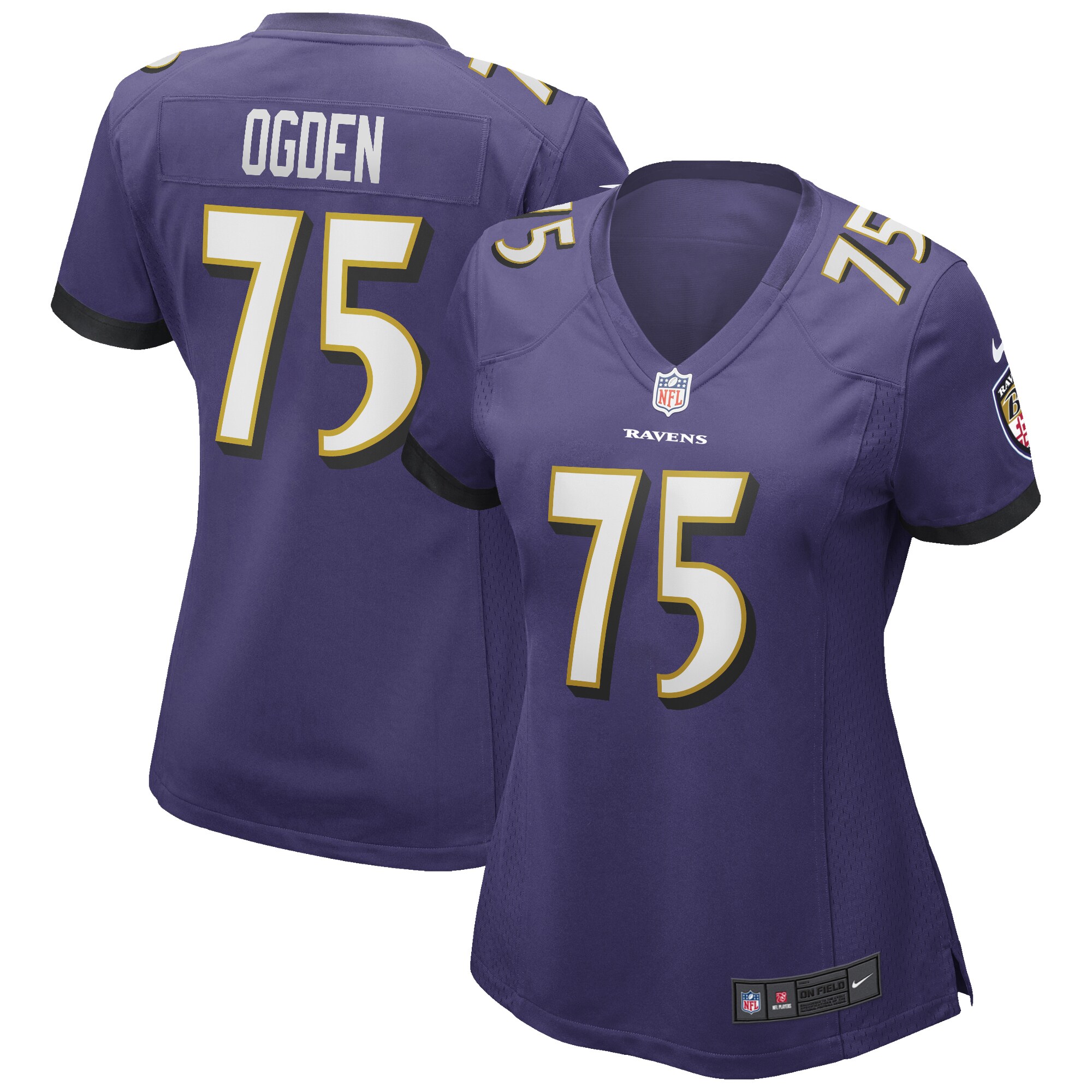 Jonathan Ogden Baltimore Ravens Women's Game Retired Player Jersey - Purple