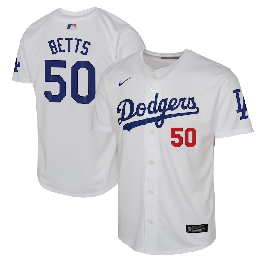 Youth Los Angeles Dodgers Mookie Betts White Home Limited Player Jersey