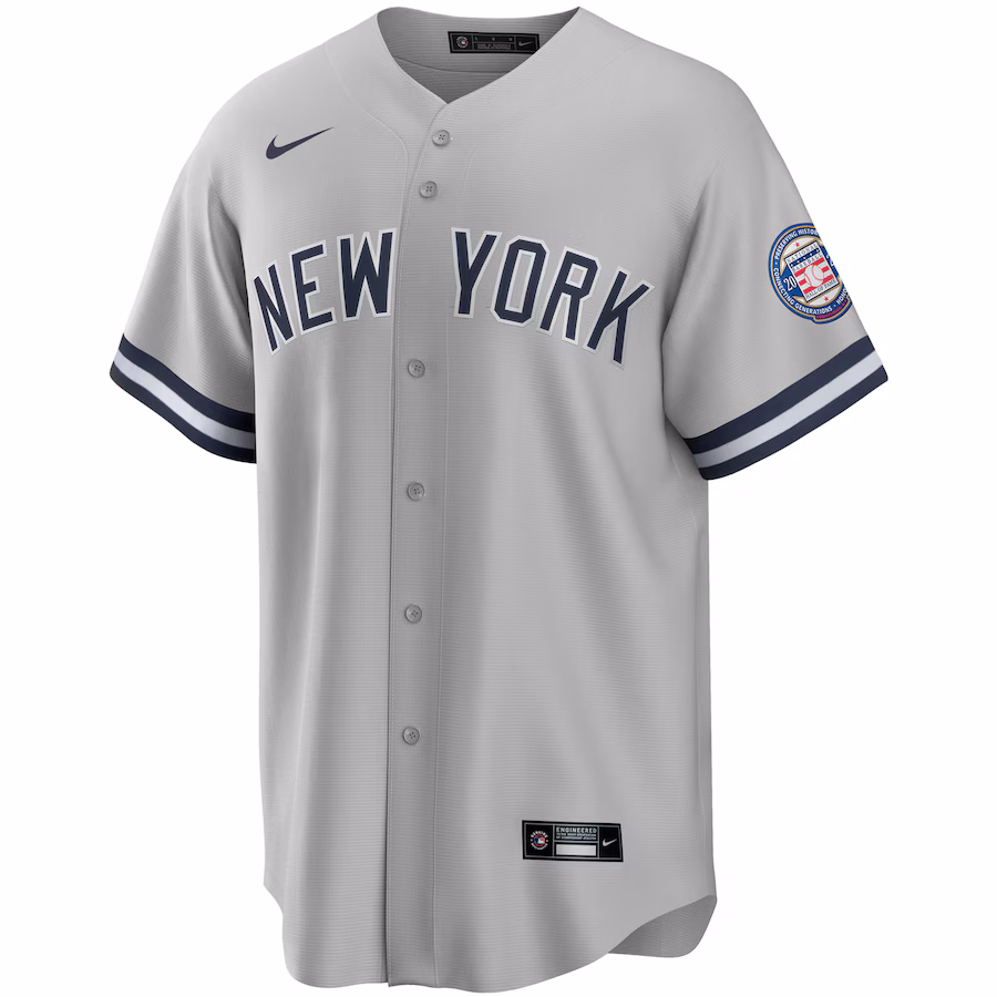 Youth New York Yankees Derek Jeter Nike Gray 2020 Hall of Fame Induction Road Replica Player Name Jersey