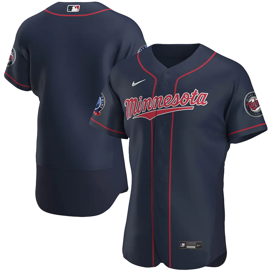 Youth Minnesota Twins Nike Navy 60th Season Alternate Authentic Team Jersey