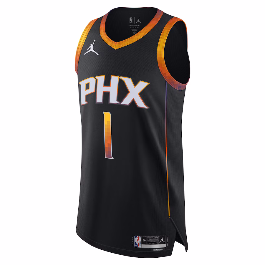 Men's Phoenix Suns Devin Booker Jordan Brand Black Authentic Player Jersey - Statement Edition