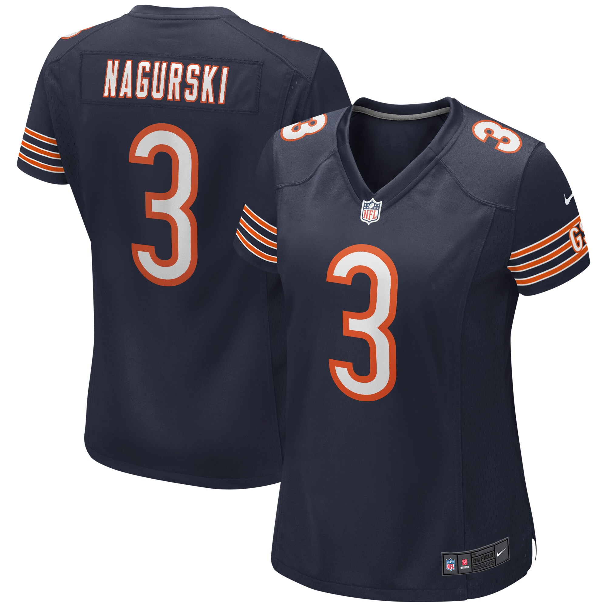 Bronko Nagurski Chicago Bears Women's Game Retired Player Jersey - Navy