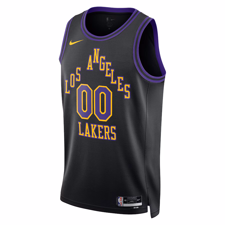 Los Angeles Lakers Nike Unisex 2023/24 Custom Swingman Jersey - Black - City Edition