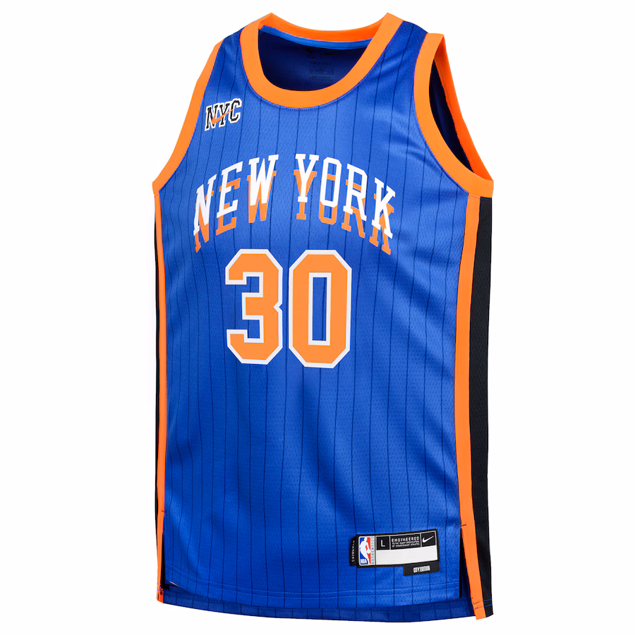 Youth New York Knicks Julius Randle Nike Blue Swingman Replica Jersey - City Edition