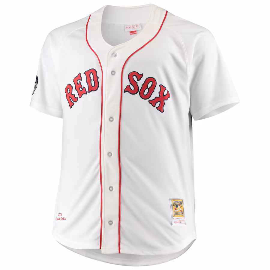 Youth Boston Red Sox David Ortiz Mitchell & Ness White Big & Tall Home Authentic Player Jersey