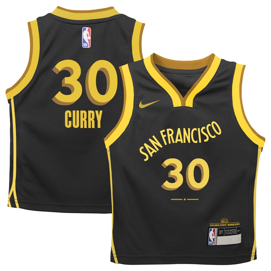 Infant Golden State Warriors Stephen Curry Nike Black 2023/24 Swingman Replica Jersey - City Edition