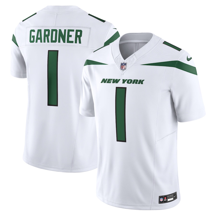Mens New York Jets Ahmad Sauce Gardner White Vapor F.U.S.E. Limited Jersey