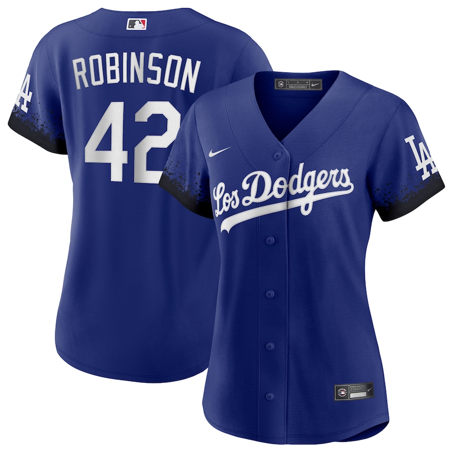 Women's Los Angeles Dodgers Jackie Robinson Royal City Connect Replica Player Jersey
