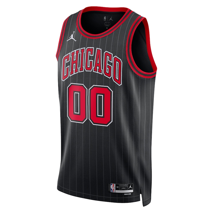 Unisex Chicago Bulls Jordan Brand Black 2022/23 Swingman Custom Jersey - Statement Edition