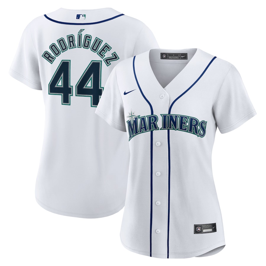 Women's Seattle Mariners Julio Rodriguez White Home Replica Player Jersey
