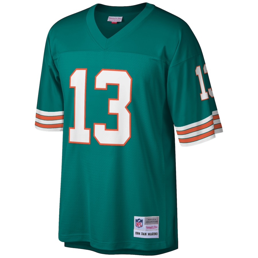 Mens Miami Dolphins Dan Marino Aqua Big & Tall 1984 Retired Player Replica Jersey