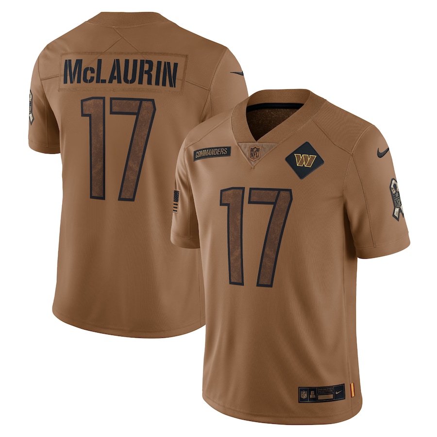Mens Washington Commanders Terry McLaurin Brown 2023 Salute To Service Limited Jersey