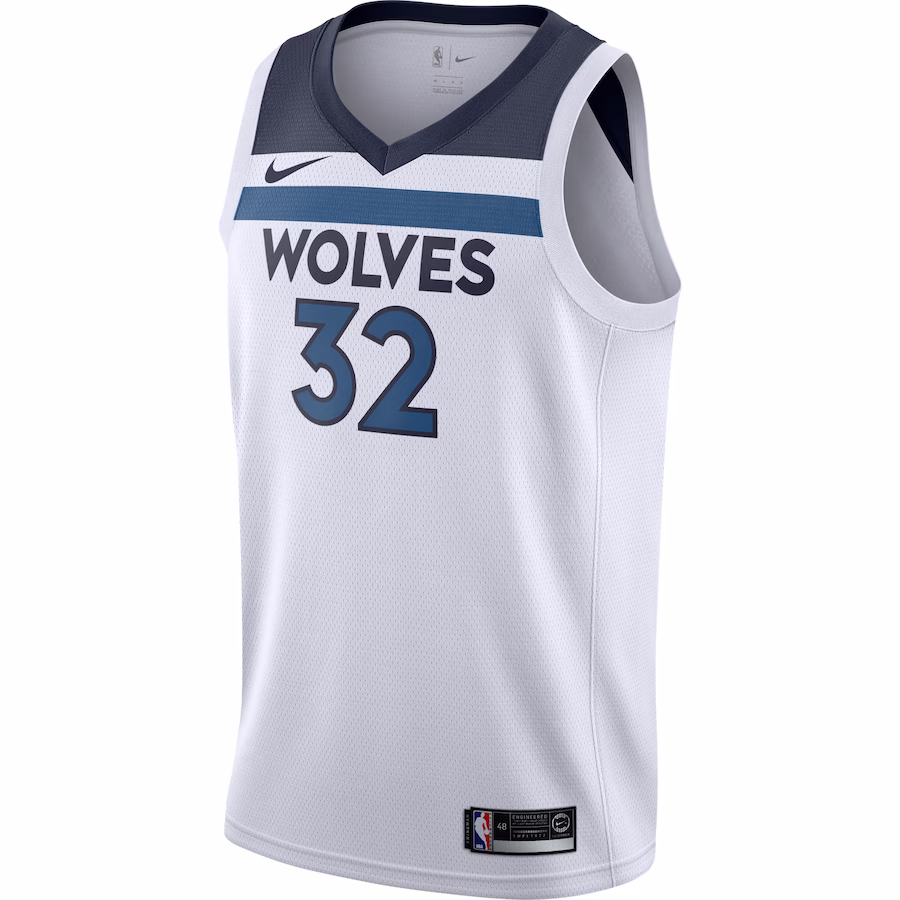 Men's Minnesota Timberwolves Karl-Anthony Towns Nike White Swingman Jersey - Association Edition