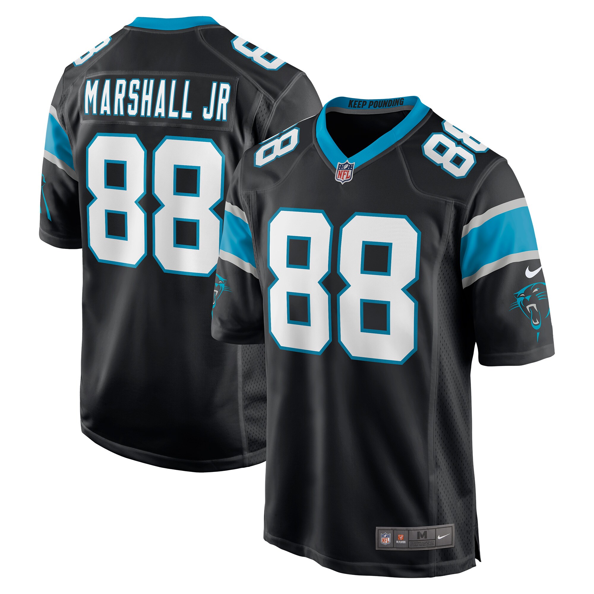 Terrace Marshall Jr. Carolina Panthers 2021 NFL Draft Pick Player Game Jersey - Black