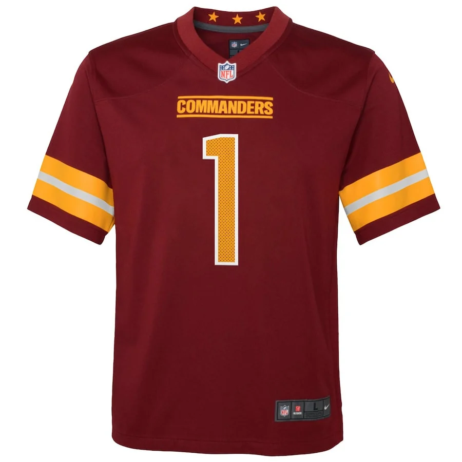 Jayden Daniels Washington Commanders 2024 NFL Draft First Round Pick Player Game YOUTH Jersey - Burgundy