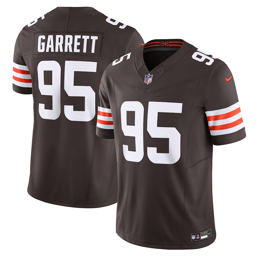Mens Cleveland Browns Myles Garrett Brown Vapor F.U.S.E. Limited Jersey