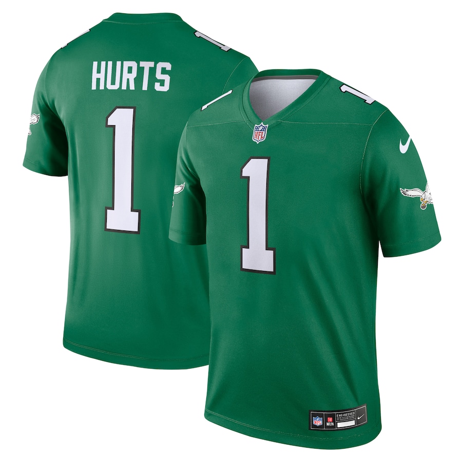 Mens Philadelphia Eagles Jalen Hurts Kelly Green Alternate Legend Player Jersey