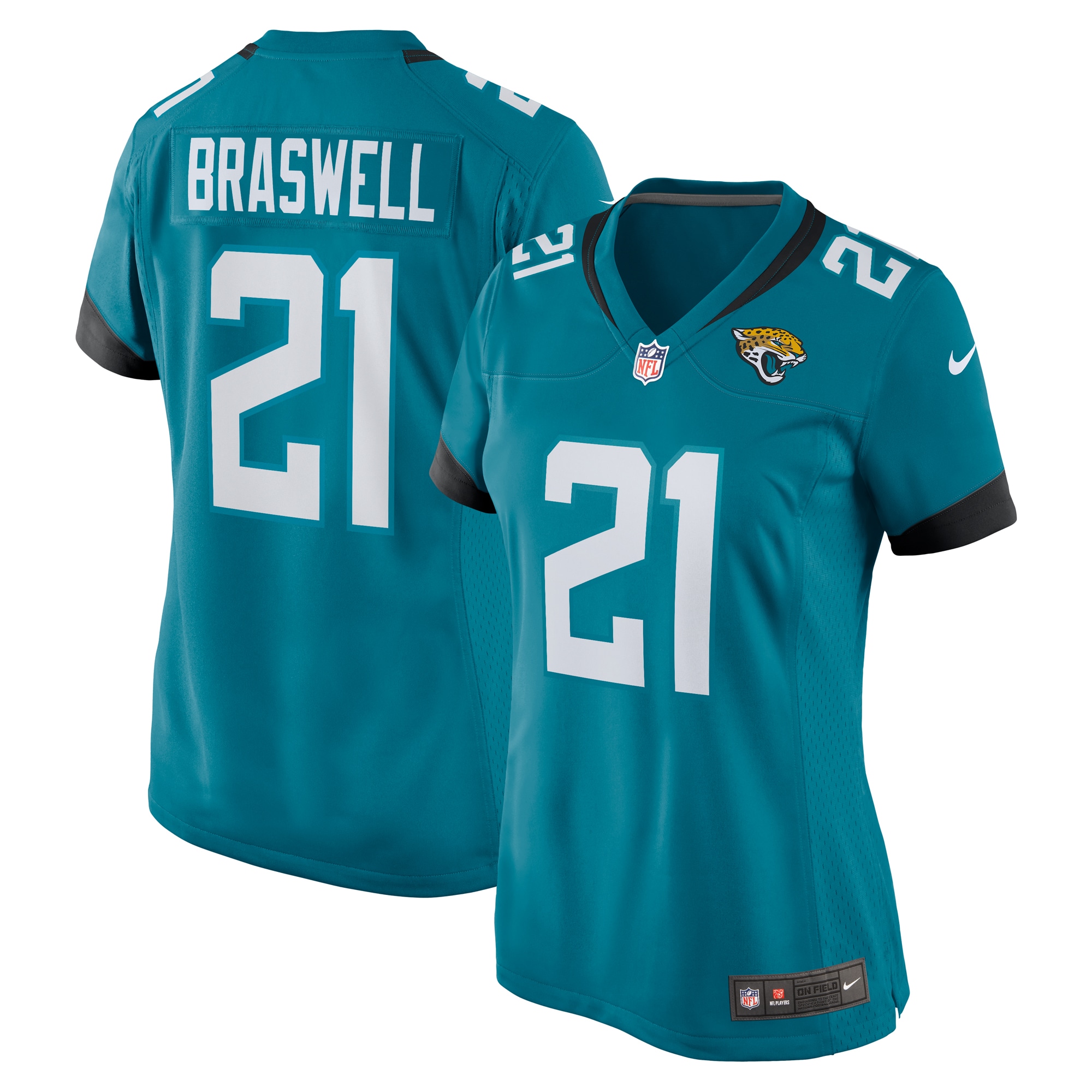Christian Braswell Jacksonville Jaguars Women's Team Game Jersey - Teal