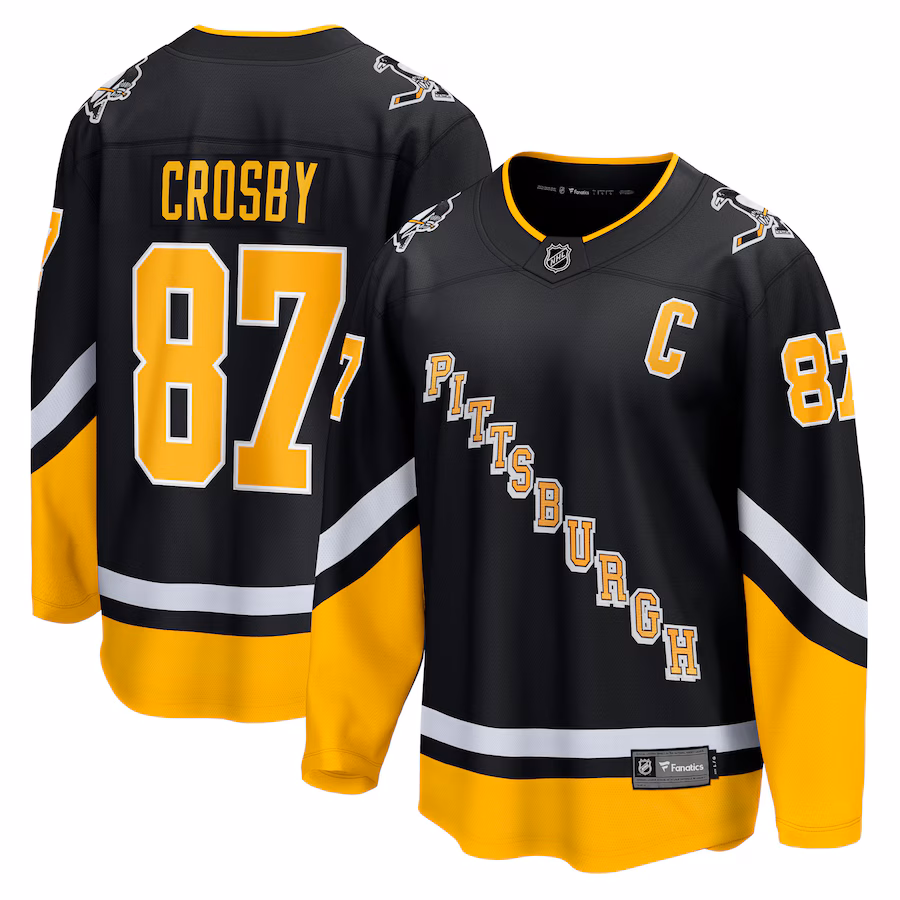 Sidney Crosby Pittsburgh Penguins Fanatics 2021/22 Alternate Premier Breakaway Player Jersey - Black
