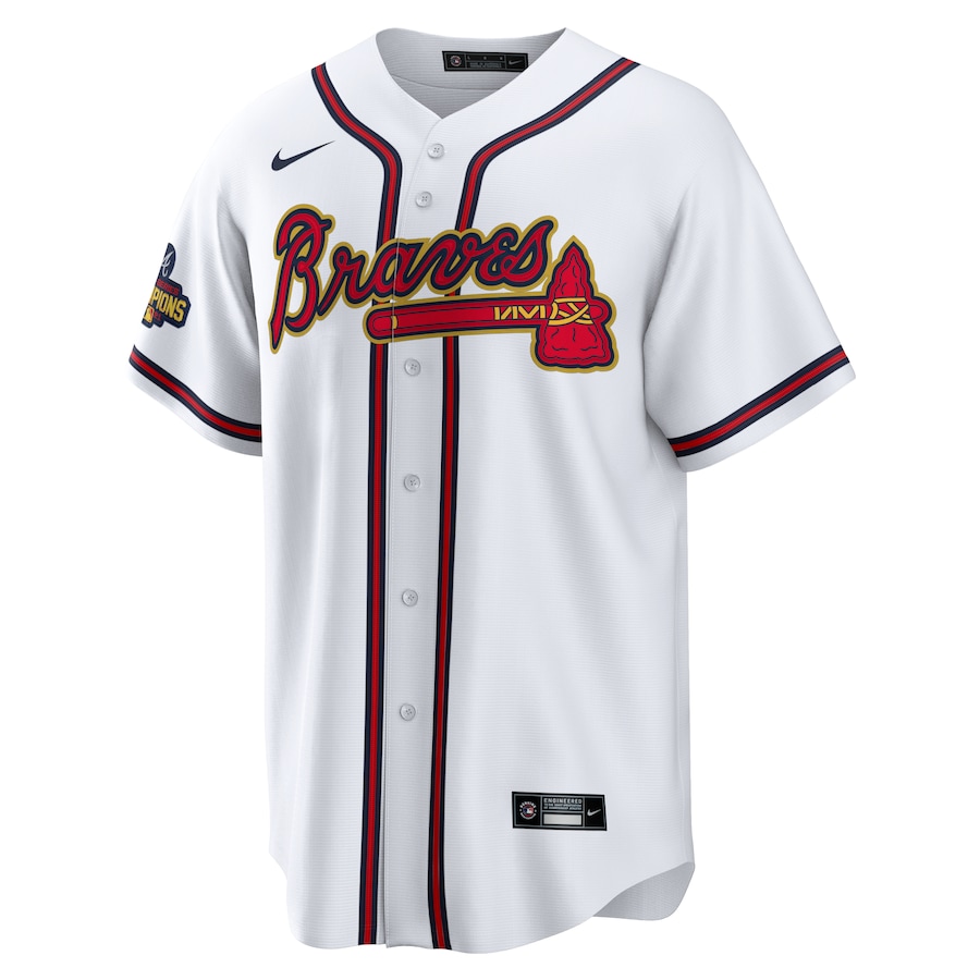 Youth Atlanta Braves Dansby Swanson Nike White 2022 Gold Program Replica Player Jersey