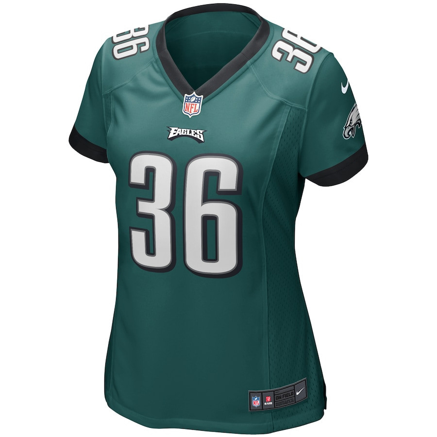 Brian Westbrook 36 Philadelphia Eagles Women Game Retired Jersey - Midnight Green