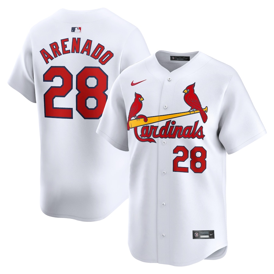 Men's St. Louis Cardinals Nolan Arenado White Home Limited Player Jersey