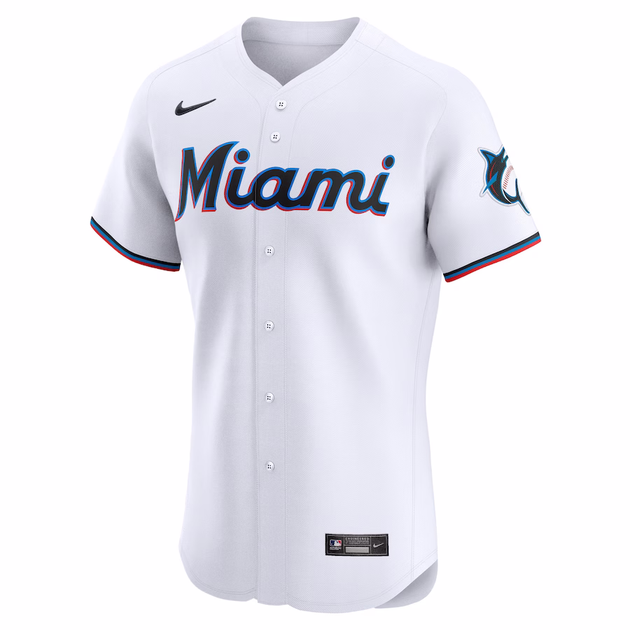 Youth Miami Marlins Avisail Garcia Nike White Home Elite Player Jersey