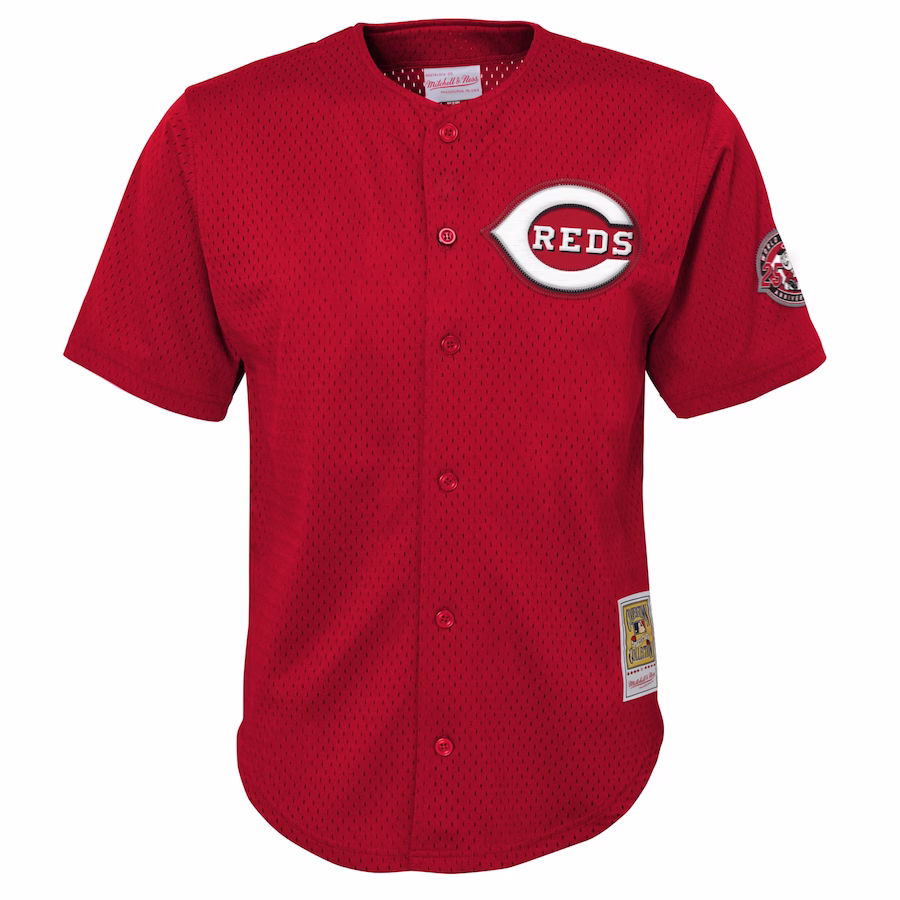 Women's Cincinnati Reds Ken Griffey Jr. Mitchell & Ness Red Cooperstown Collection Mesh Batting Practice Jersey