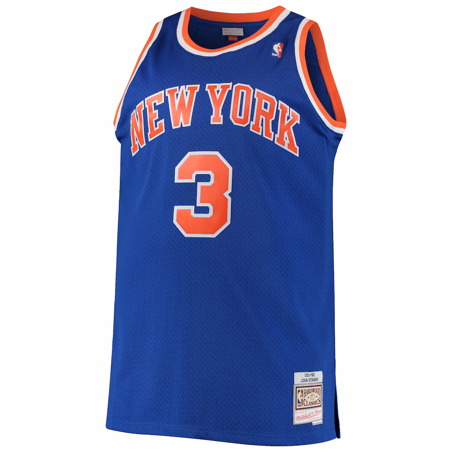 Men's John Starks New York Knicks Mitchell & Ness Blue Big & Tall Hardwood Classics Swingman Jersey