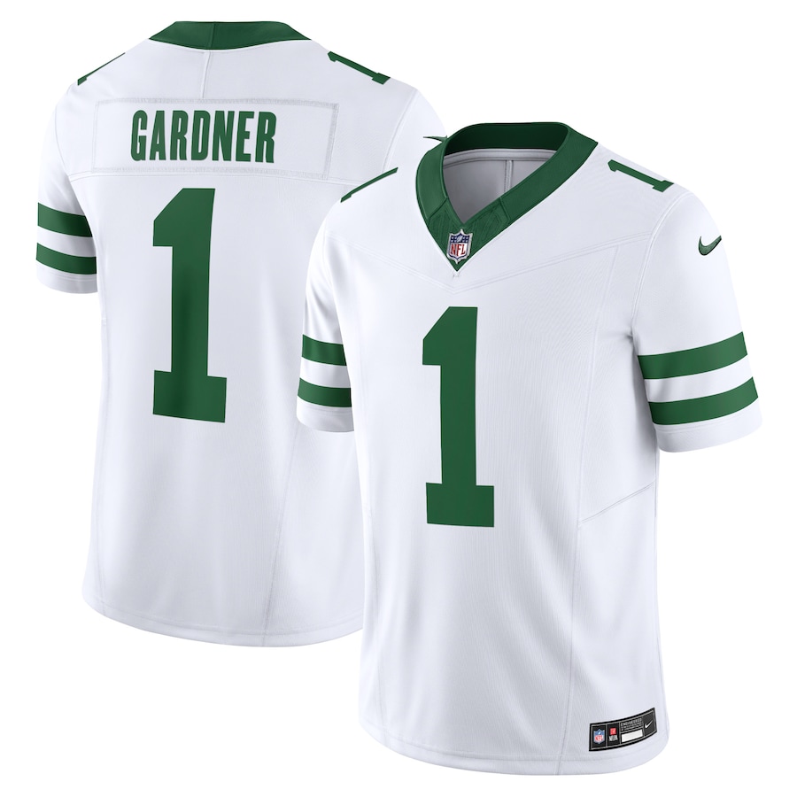 Mens New York Jets Ahmad Sauce Gardner White Vapor F.U.S.E. Limited Jersey