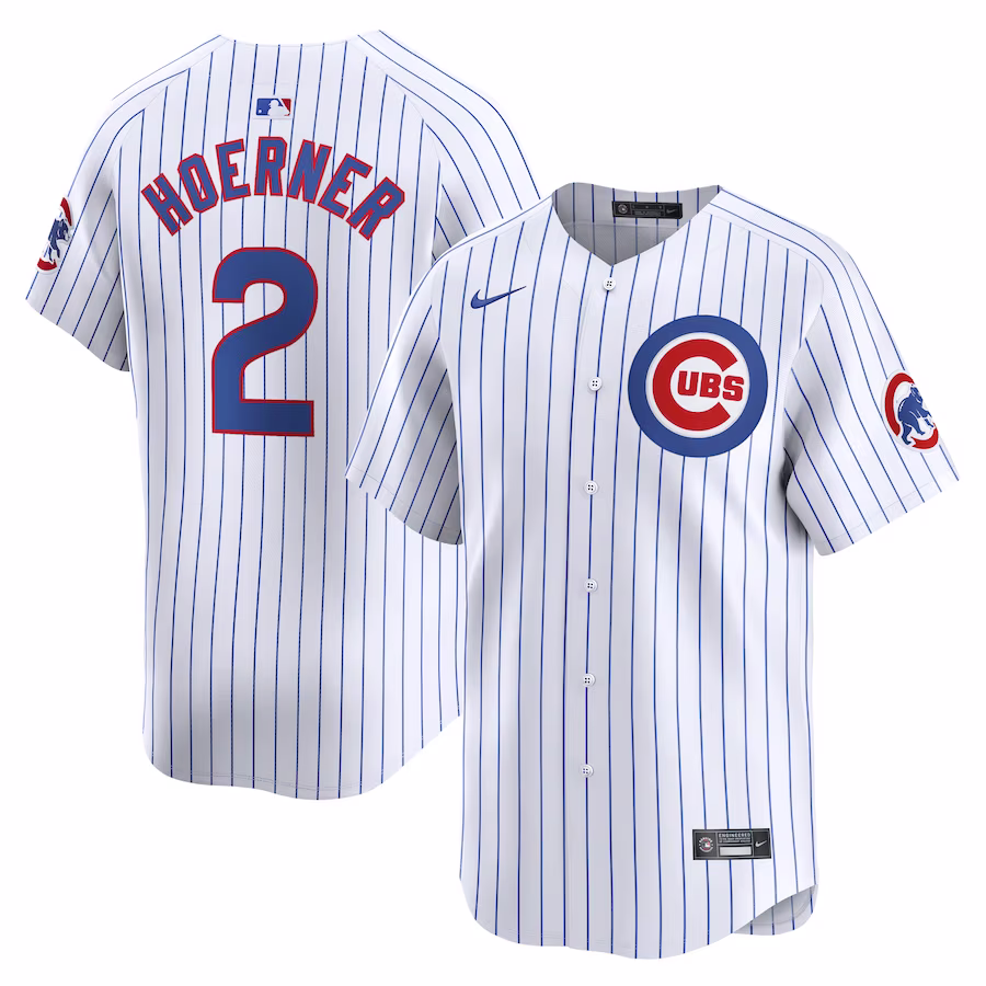 Youth Chicago Cubs Nico Hoerner Nike White Home Limited Player Jersey