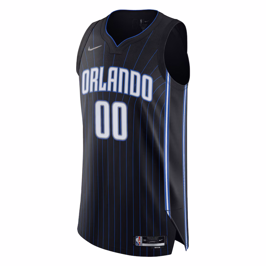 Men's Orlando Magic Nike Black 2021/22 Diamond Authentic Custom Jersey - Icon Edition