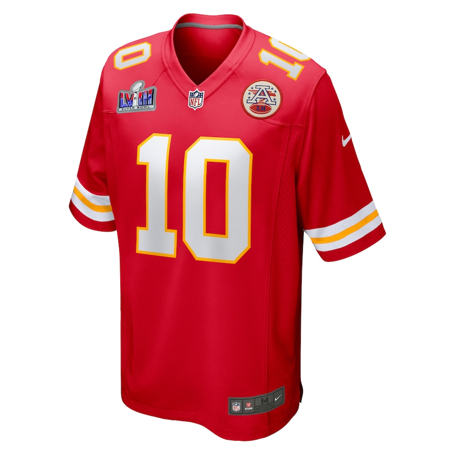 Mens Kansas City Chiefs Isiah Pacheco Red Super Bowl LVIII Game Jersey